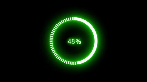 Glowing Circular Animated Progress Bar in Neon Style with Loop for Tech and.. 库存影片 316712056