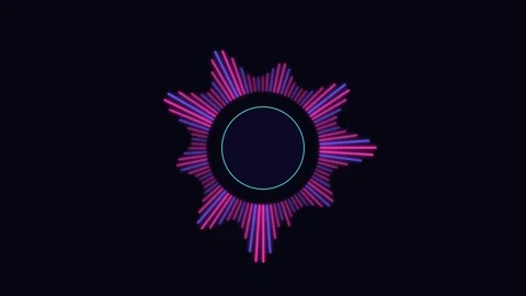 Glowing Circular Audio Equalizer Visualization Vidéo 342589556