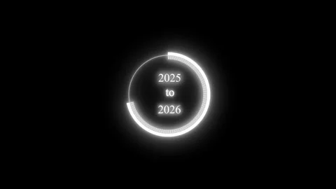 Glowing Circular Digital Neon Loading Animation with Glowing Progress Video stock 315191553