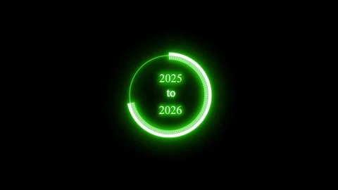 Glowing Circular Digital Neon Loading Animation with Glowing Progress Vidéo 315191593