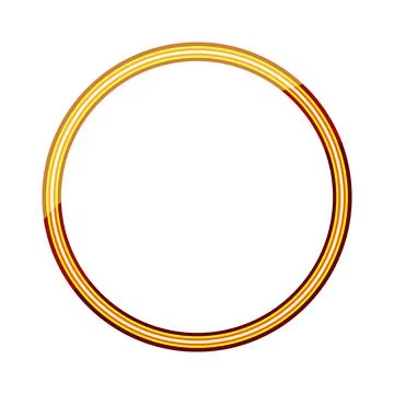 Glowing circular frame presenting abstract colorful rings Stock Illustration