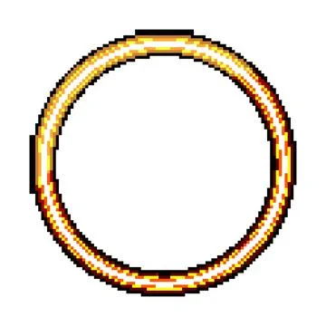 Glowing circular frame presenting abstract colorful rings Stock Illustration