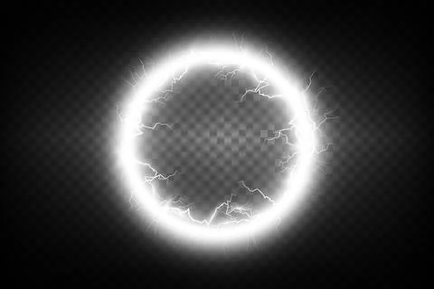 A Glowing Circular Light Emitting Electric Energy Effect that captivates the Stock Illustration
