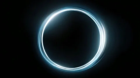 Glowing circular light ring abstract frame with copy space text overlay, di.. Stock Footage 342041365