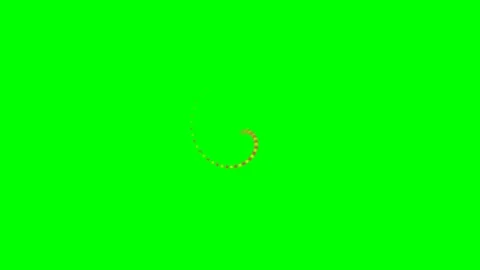 A glowing circular loading animation isolated on a solid green background Stock Footage 340900631