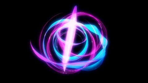 Glowing circular looping 3D geometric UI shape Stock Footage 79086285