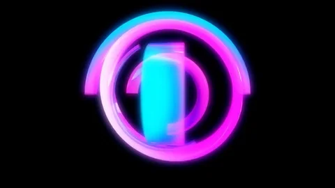 Glowing circular looping 3D geometric UI shape Stock-Footage 79086907