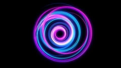 Glowing circular looping 3D geometric UI shape Stock Footage 79087296