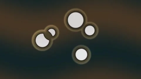 Glowing Circular Orbs on Dark Background Seamless Loop Stock Footage 340594789