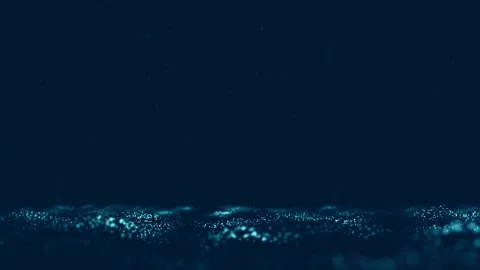 Glowing circular particles floating in the air, shiny particles falling Stock Footage 263115167