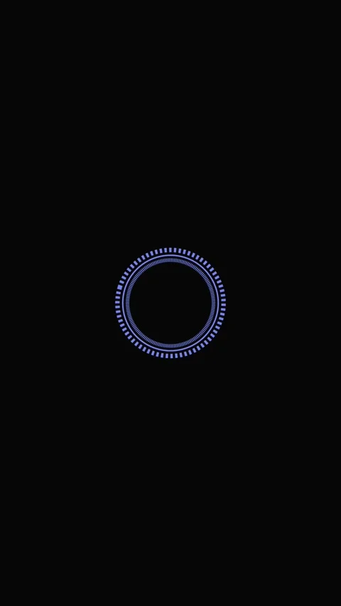 A glowing circular pattern of evenly spaced blue lights. Circular pattern w.. Stock Footage 346047473