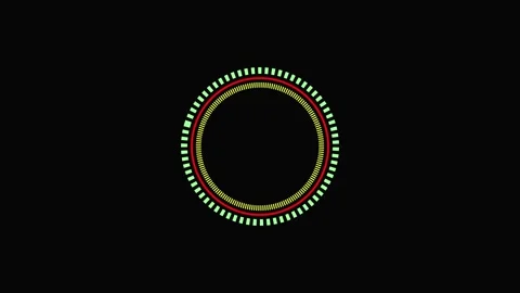 Glowing circular pattern of small lights against dark background. Circular .. Stock Footage 337567504