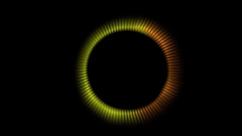 Glowing Circular Pulse Animation on Black Background Stock Footage 307628961
