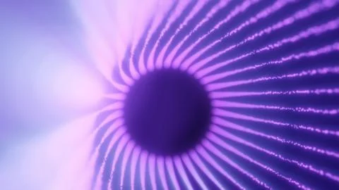 A glowing circular purple light pattern forming a swirling vortex Stock Illustration