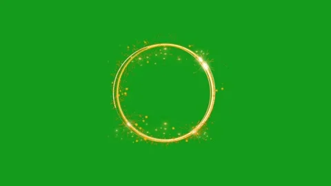Glowing circular ring motion graphics with green screen background Stock Footage 138134812
