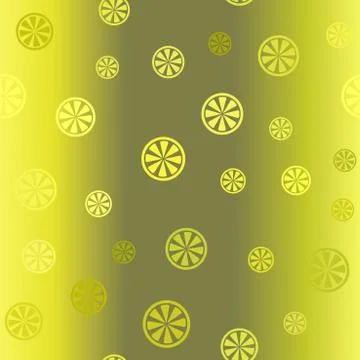 Glowing citrus pattern. Seamless vector Stock Illustration