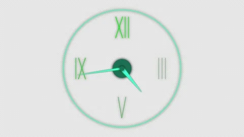 Glowing clock with hands moving fast inside Stock Footage 143837219