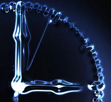 Glowing clock Stock Illustration