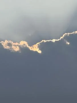 Glowing Cloud Edge in Evening Light Stock Photos