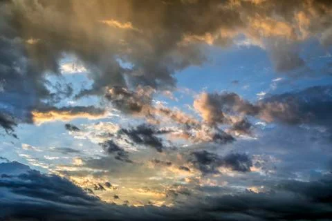 Glowing Cloudy Sky Stock Photos