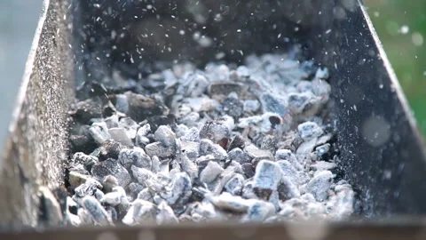 Glowing Coal in BBQ Grill Stock Footage 108416336