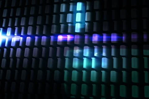 Glowing codes on black background Stock Photos