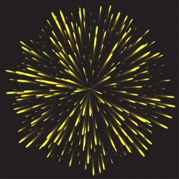 Glowing collection. Firework, light effects isolated on dark background. Stock Illustration