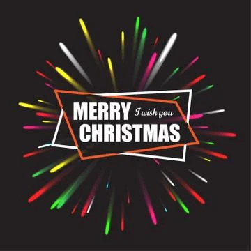 Glowing collection. Firework, light effects isolated on dark background Stock Illustration