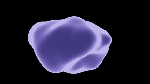 A glowing color changing rainbow blob like object hovering in dark space. Stock Footage 145037670