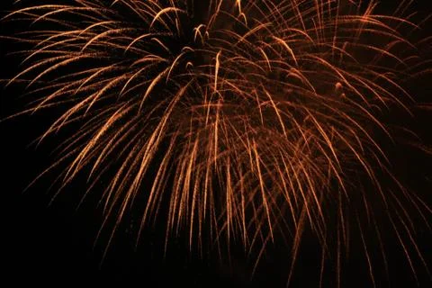Glowing colored fireworks Stock Photos