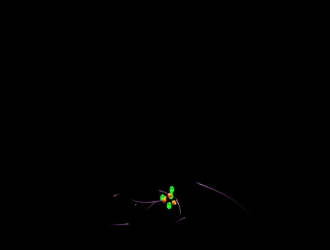 Glowing colored lines of motion 3D Stock Footage 92818006