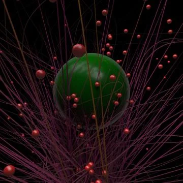 Glowing colored lines of motion Stock Illustration