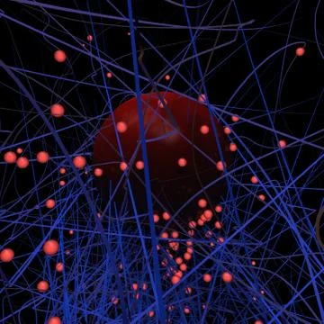 Glowing colored lines of motion Stock Illustration