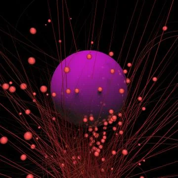 Glowing colored lines of motion Stock Illustration