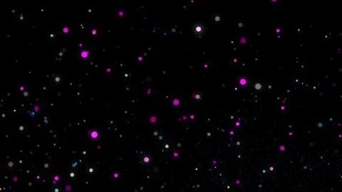 Glowing colored particles and lights Stock Illustration