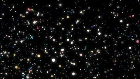 Glowing colored particles and lights Stock Illustration