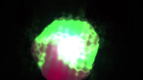 Glowing colorful cell division process. Stock Footage 334675134