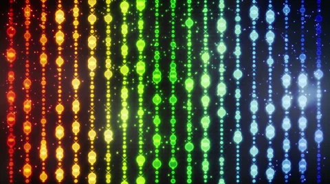 Glowing colorful christmas beads loopable background Stock Footage 44754211