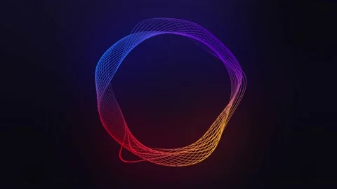 Glowing Colorful Circle Distortion Animation. Stock-Footage 239328022