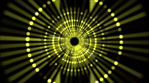 Glowing colorful circles ring background seamless loop Stock Footage 136525679