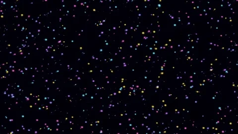 Glowing colorful glowing abstract particles and comets drifting against a d.. Stock Footage 344709879