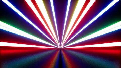 Glowing colorful light rays stage background vj loop Stock Footage 222839277