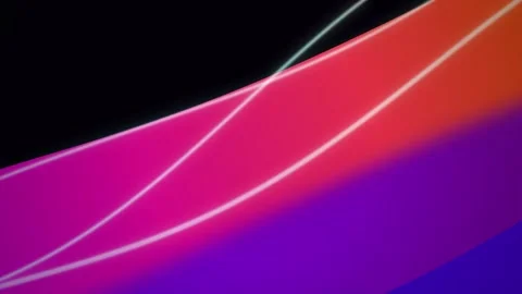 Glowing colorful light waves flow in a seamless loop Stock Footage 343324652