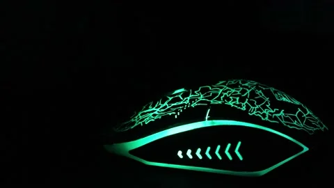 Glowing of a colorful mouse 库存影片 201817416