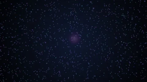 Glowing colorful particles in deep space with central nebula light Stock Footage 335893918