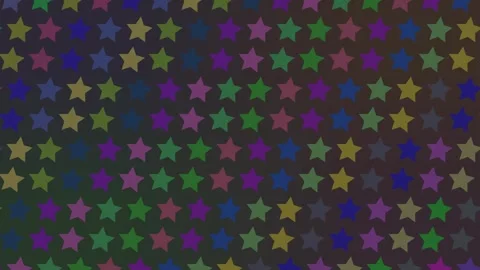 Glowing Colorful Star Grid Pattern Motion Loop on Dark Background Stock Footage 340370767