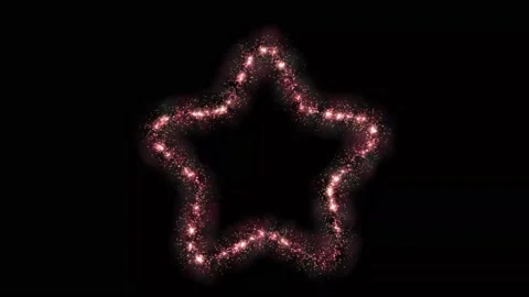 Glowing colorful star motion graphics with night background Stock Footage 231093168