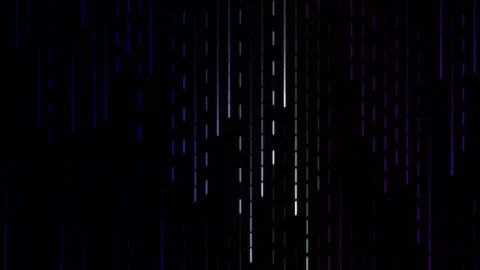Glowing colorful vertical data streams animation on dark abstract background Stock Footage 342160432