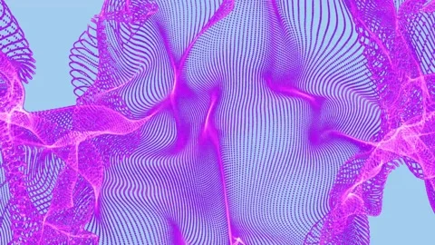 Glowing colorful wave with motion dots. Stock Footage 255725280