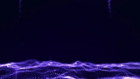 Glowing colors wave with motion dots. Abstract digital background. Stock Footage 262240362